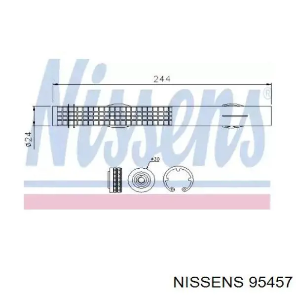 95457 Nissens tanque de recepção do secador de aparelho de ar condicionado