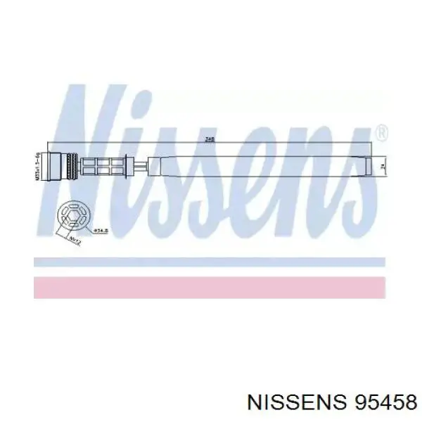 Receptor-secador del aire acondicionado 95458 Nissens