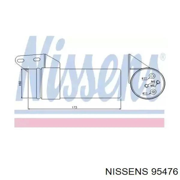 Receptor-secador del aire acondicionado 95476 Nissens