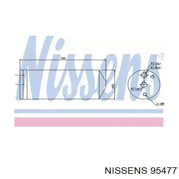 95477 Nissens ресивер-осушитель кондиционера