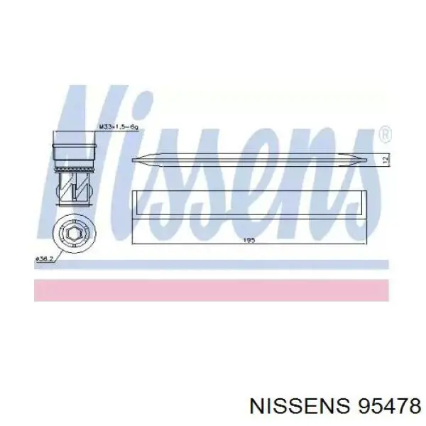 95478 Nissens ресивер-осушитель кондиционера