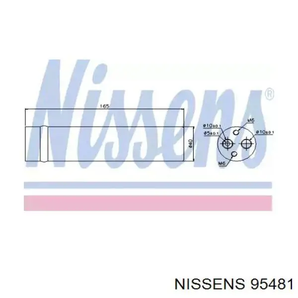 Receptor-secador del aire acondicionado 95481 Nissens