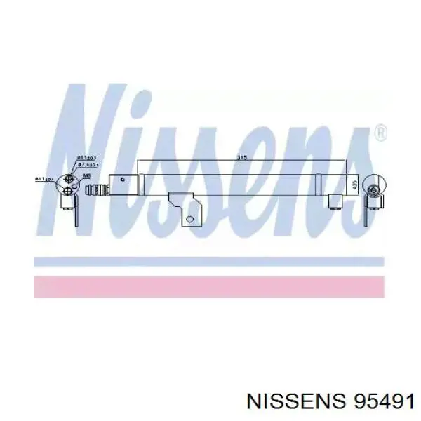 95491 Nissens tanque de recepção do secador de aparelho de ar condicionado