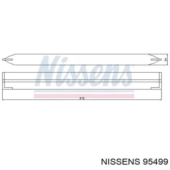 95499 Nissens tanque de recepção do secador de aparelho de ar condicionado