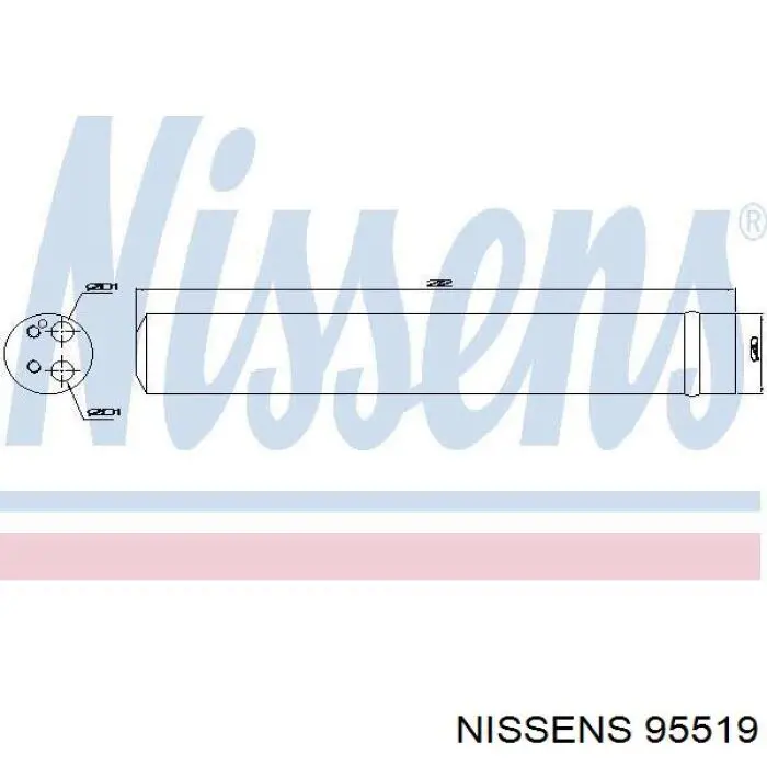 95519 Nissens tanque de recepção do secador de aparelho de ar condicionado