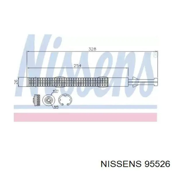95526 Nissens ресивер-осушитель кондиционера