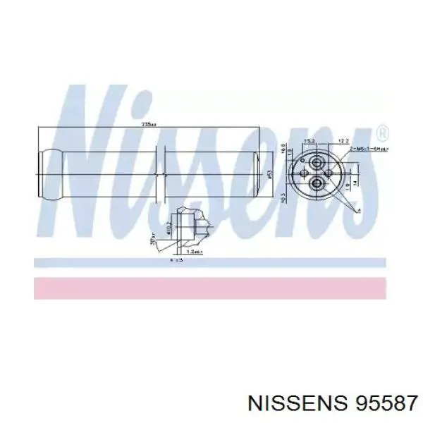 95587 Nissens ресивер-осушитель кондиционера