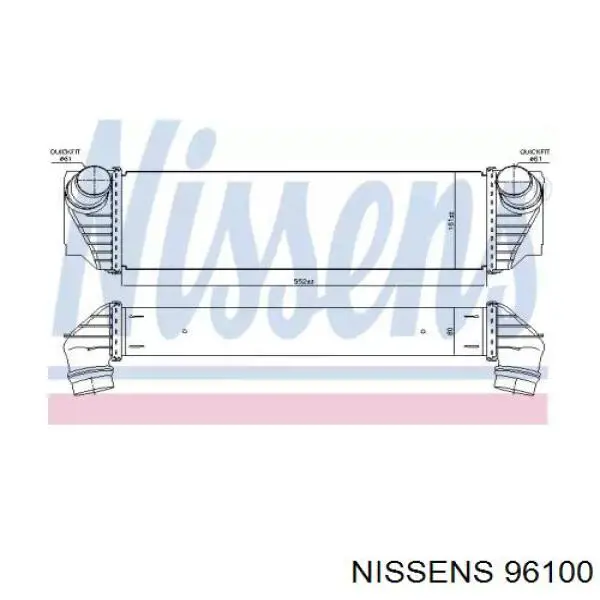 Интеркулер 96100 Nissens