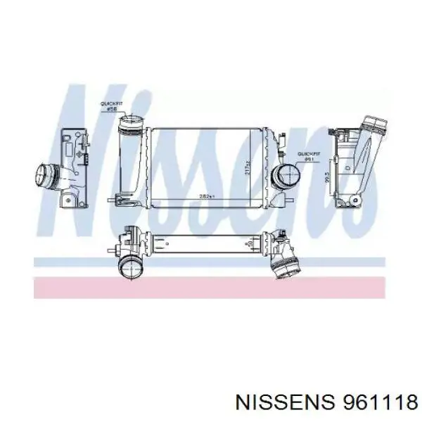 961118 Nissens radiador de intercooler