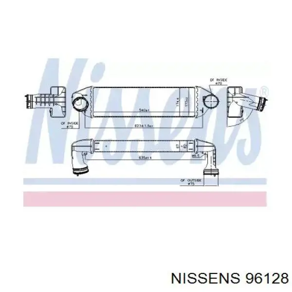 Интеркулер 96128 Nissens