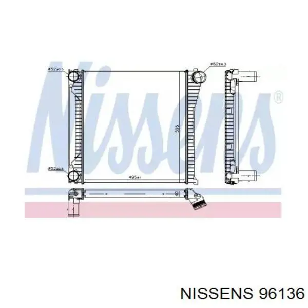 Система охлаждения наддувочного воздуха Nissens 96136 цена, от 272.82 USD