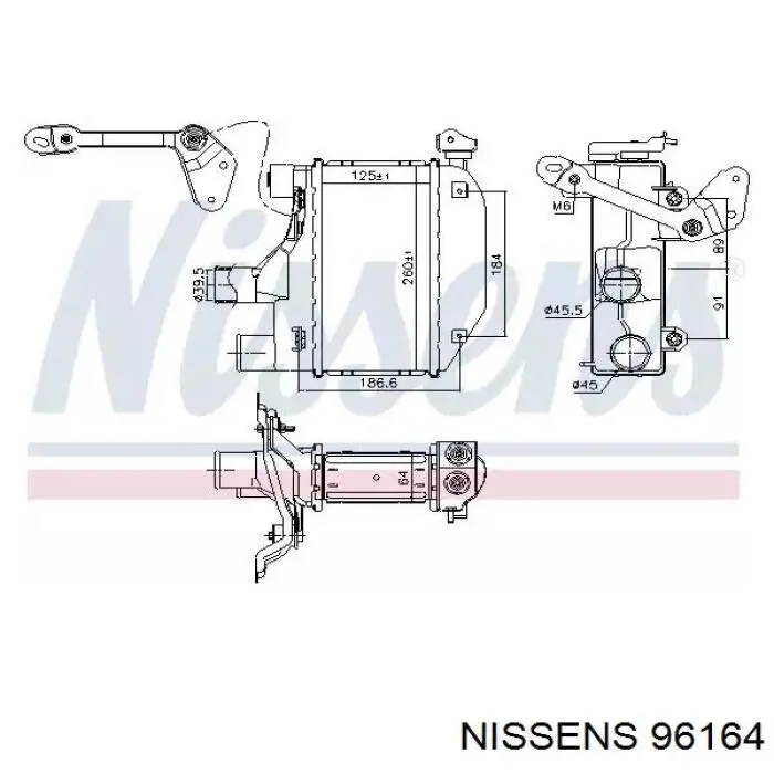 96164 Nissens radiador de intercooler