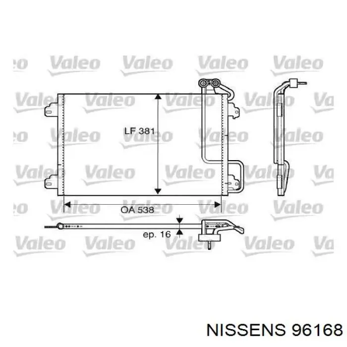 Интеркулер DIT09112 Denso
