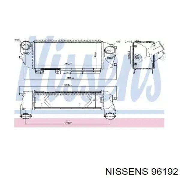 Интеркулер 96192 Nissens