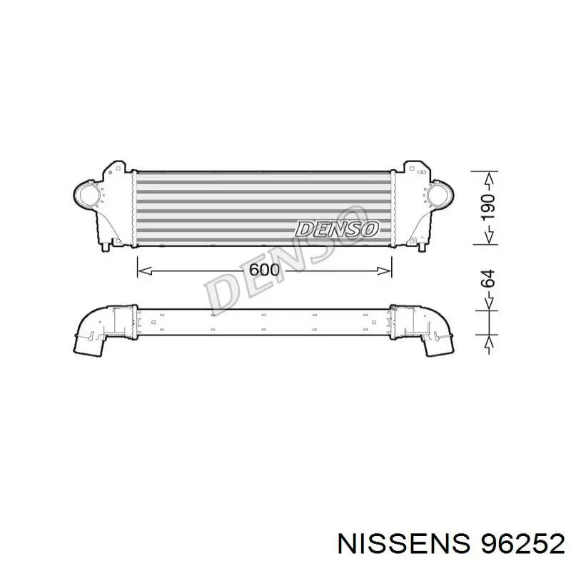 96252 Nissens radiador de intercooler