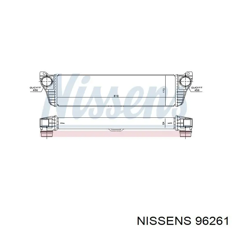 Система охлаждения наддувочного воздуха Nissens 96261 цена, от 170.13 USD