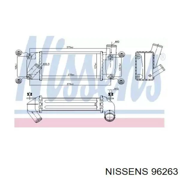 Интеркулер 96263 Nissens