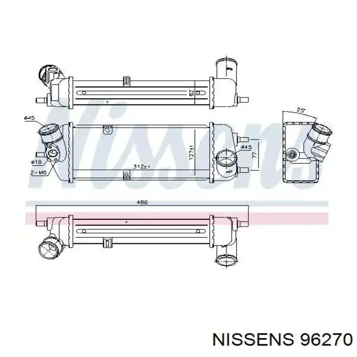 Интеркулер 96270 Nissens