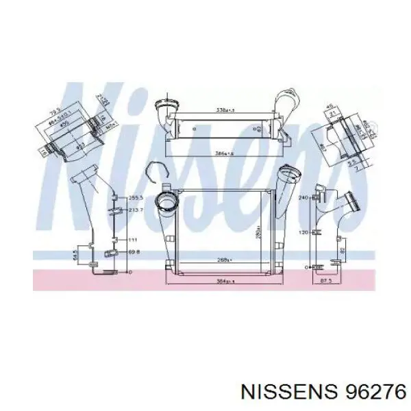 Радиатор интеркуллера NISSENS 96276