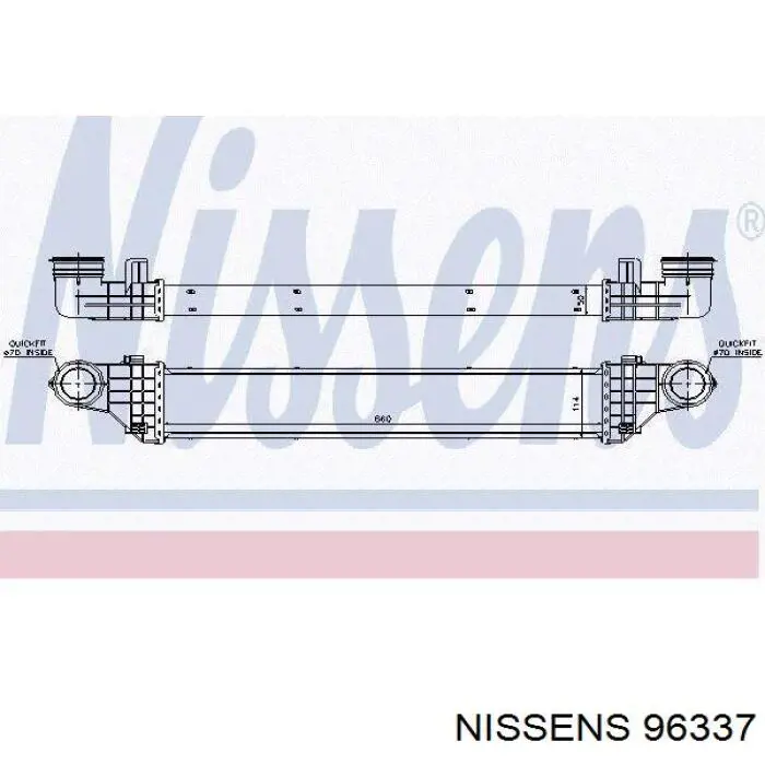 Radiador de aire de admisión 96337 Nissens