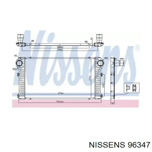 96347 Nissens radiador de intercooler