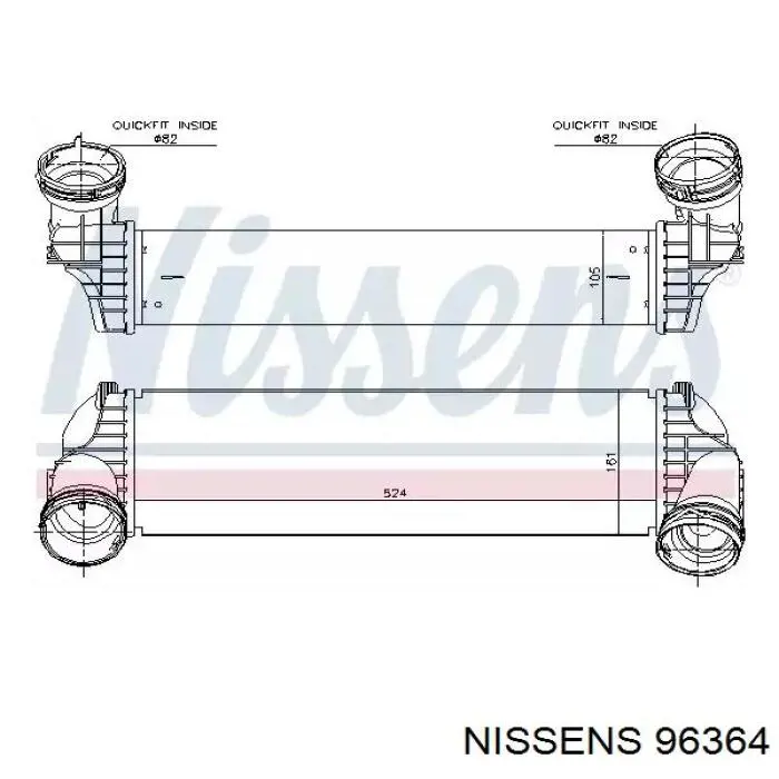 96364 Nissens интеркулер