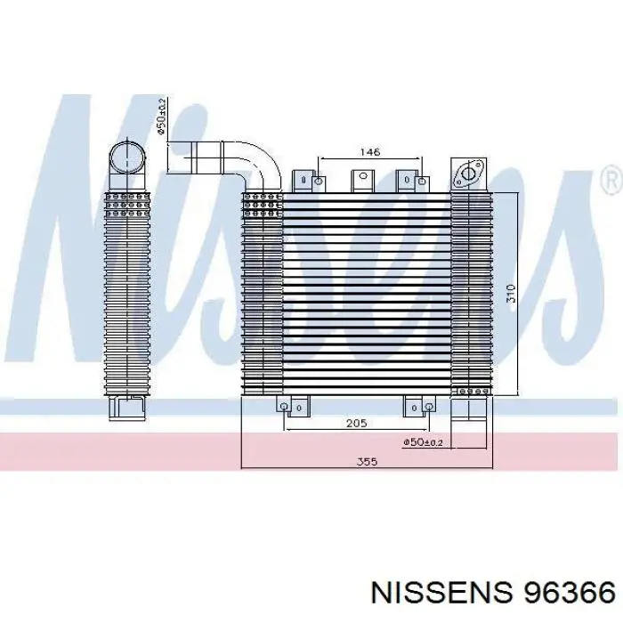 Интеркулер 96366 Nissens