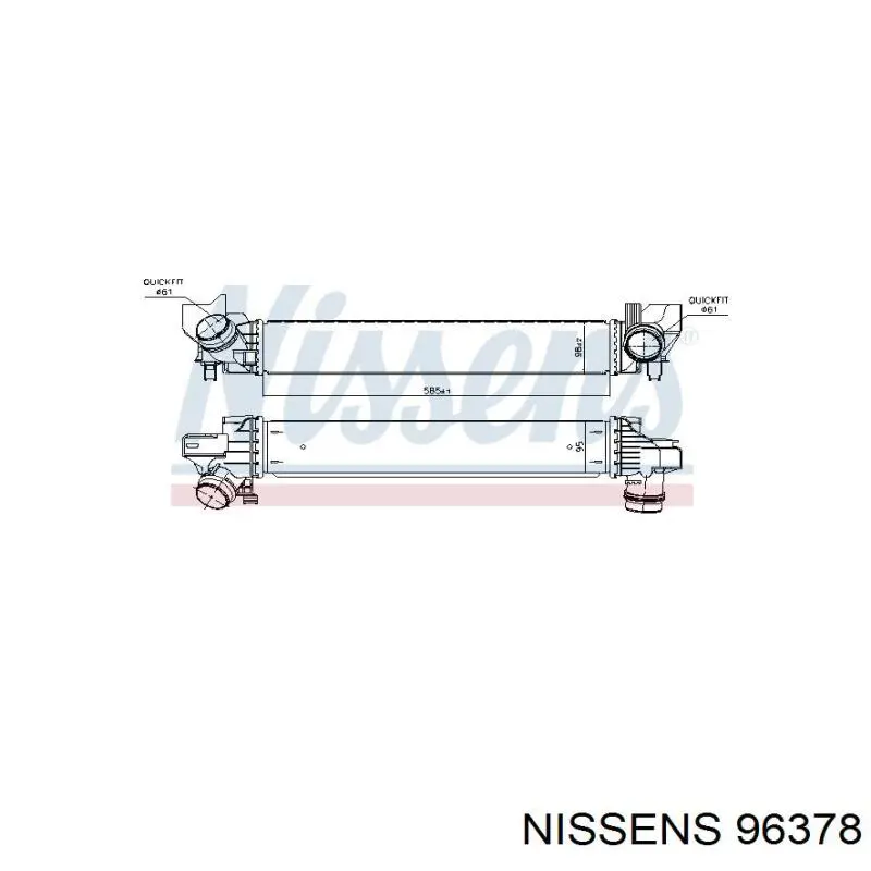 Радиатор интеркуллера NISSENS 96378