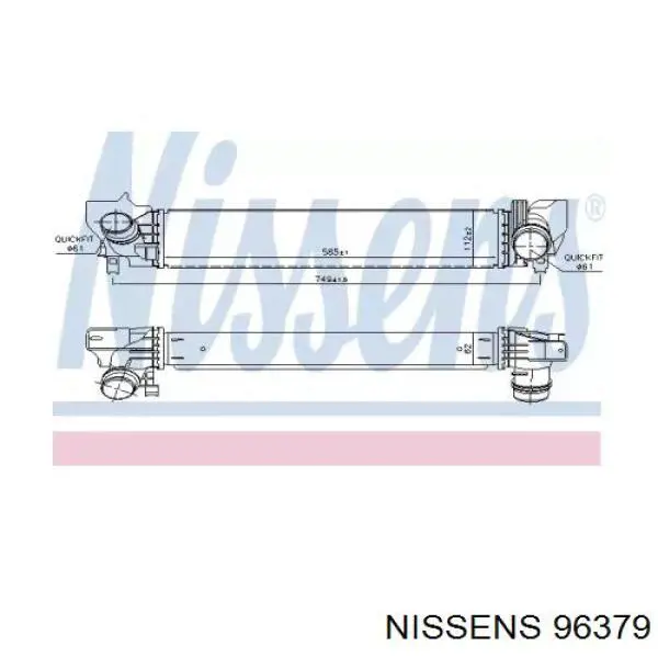 Интеркулер 96379 Nissens