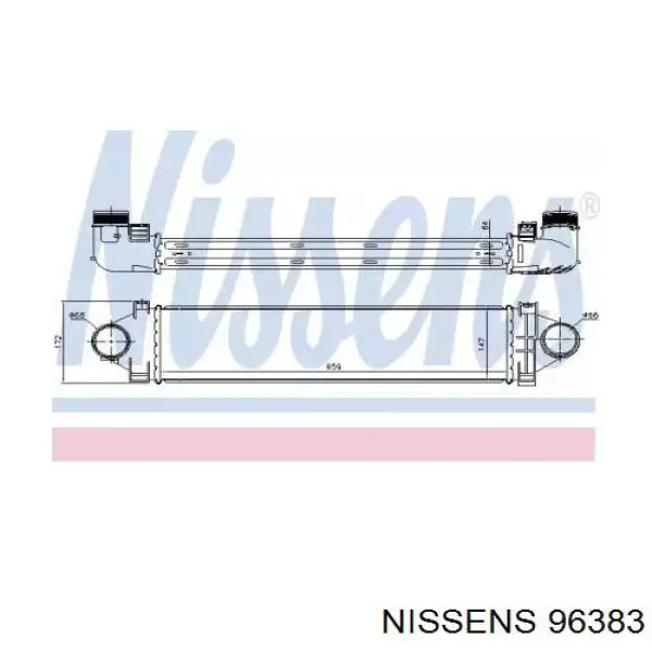 96383 Nissens radiador de intercooler