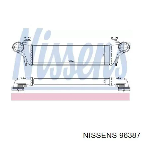 96387 Nissens radiador de intercooler