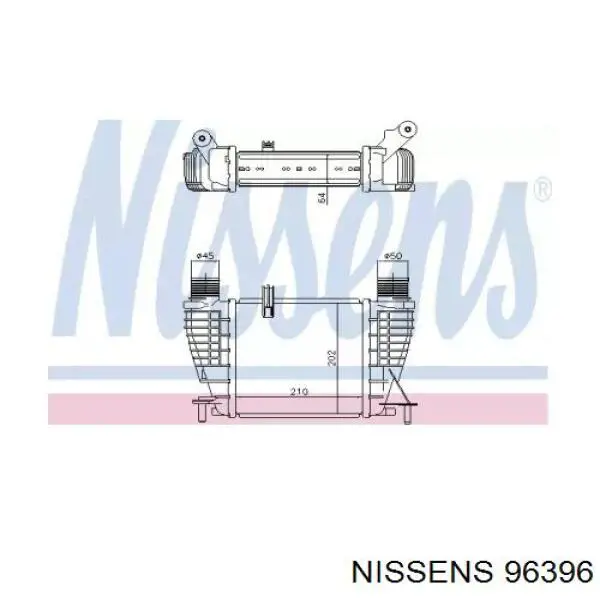 96396 Nissens radiador de intercooler