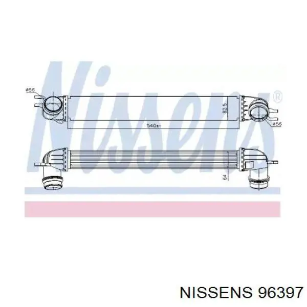 96397 Nissens интеркулер