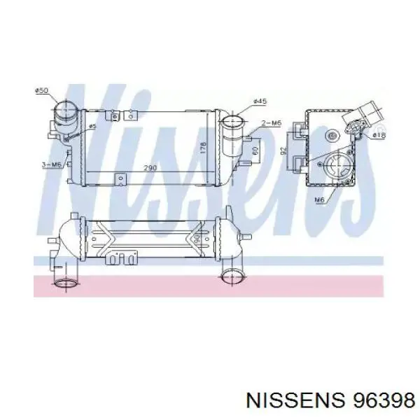 Интеркулер 96398 Nissens