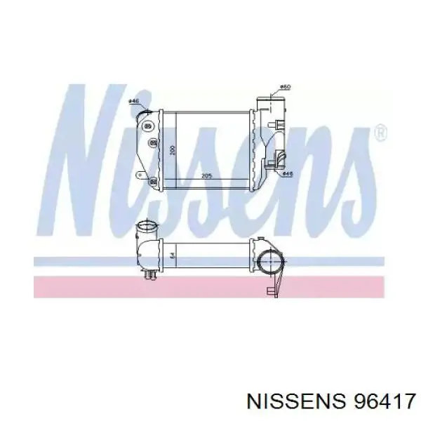 Радиатор интеркуллера NISSENS 96417