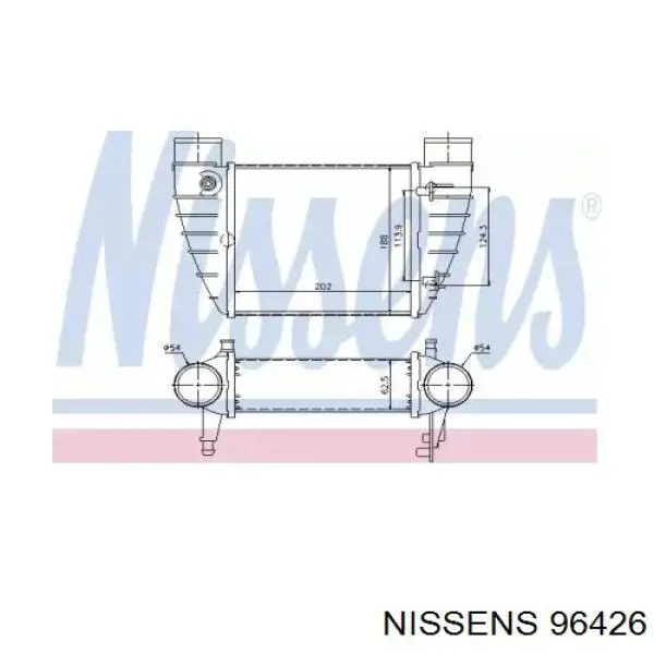 Радиатор интеркуллера NISSENS 96426