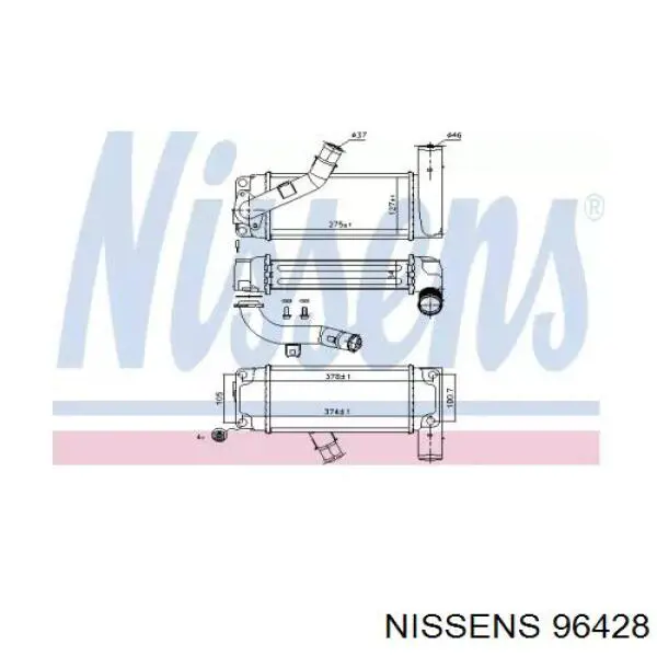 96428 Nissens интеркулер