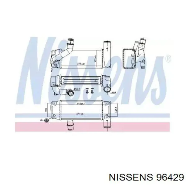 96429 Nissens интеркулер