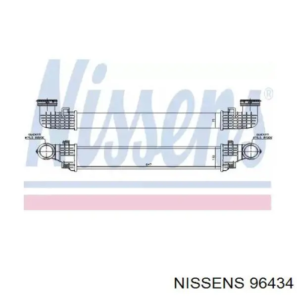 Radiador de aire de admisión 96434 Nissens