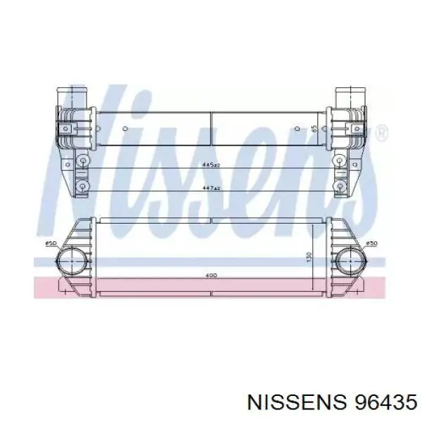 96435 Nissens radiador de intercooler