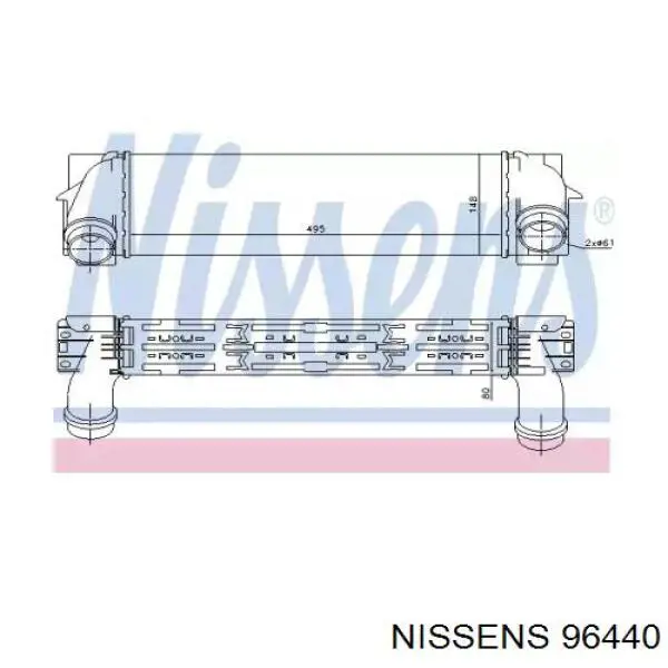 Система охлаждения наддувочного воздуха Nissens 96440 цена, от 125.68 USD