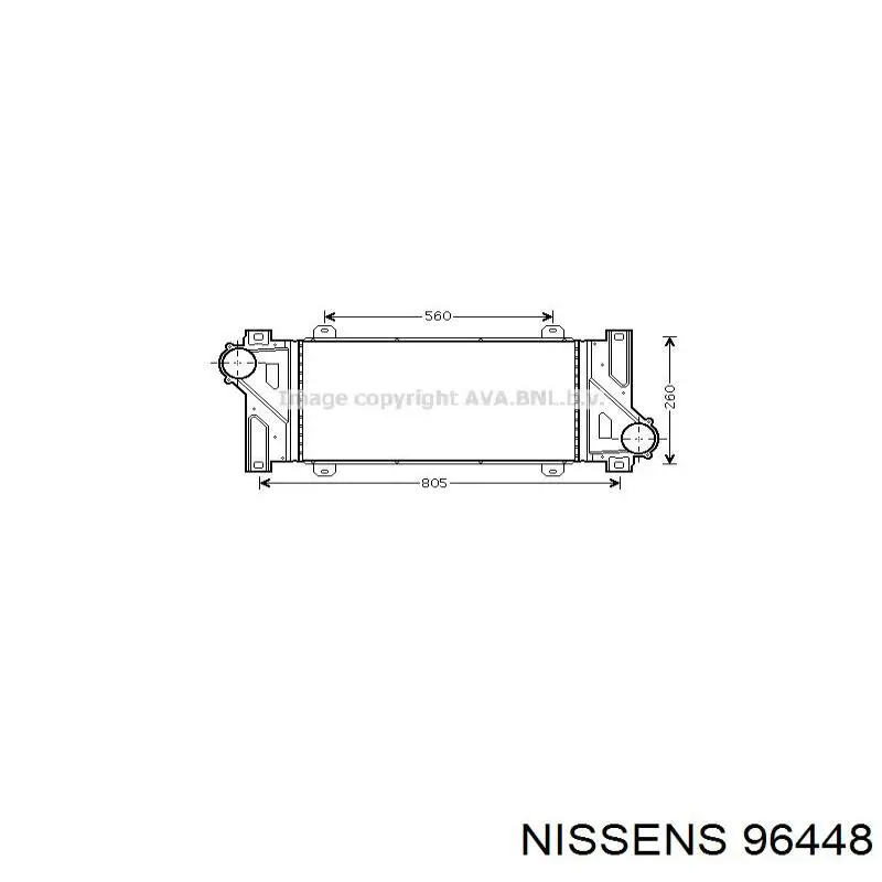 Radiador de aire de admisión 96448 Nissens