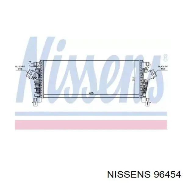 96454 Nissens radiador de intercooler