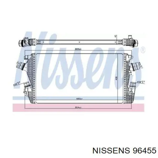 96455 Nissens radiador de intercooler