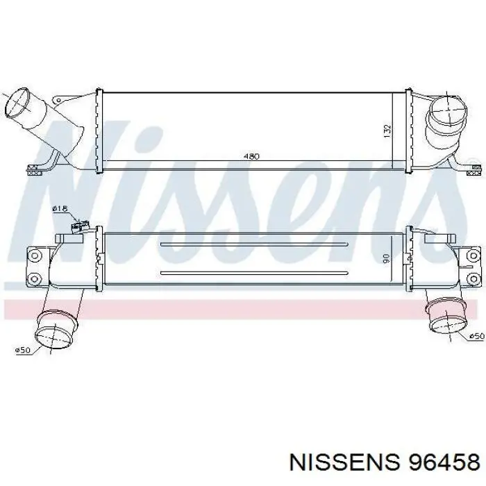 Интеркулер 96458 Nissens