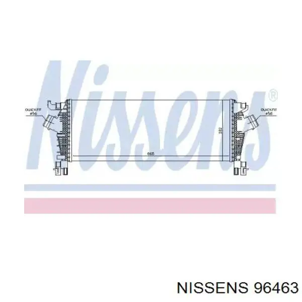 96463 Nissens radiador de intercooler