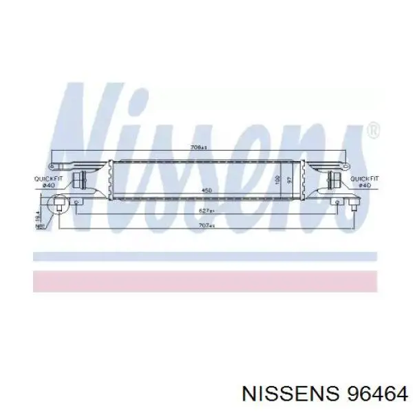 Интеркулер 96464 Nissens