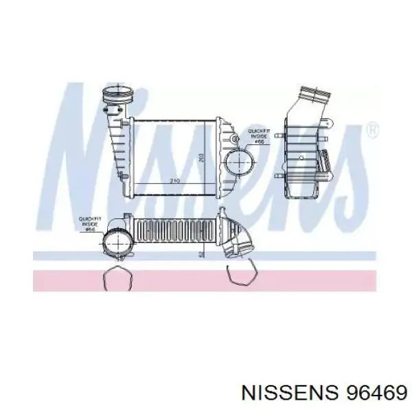 96469 Nissens radiador de intercooler