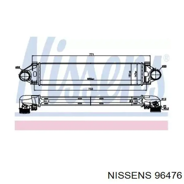 Купить 96476 Nissens Интеркулер