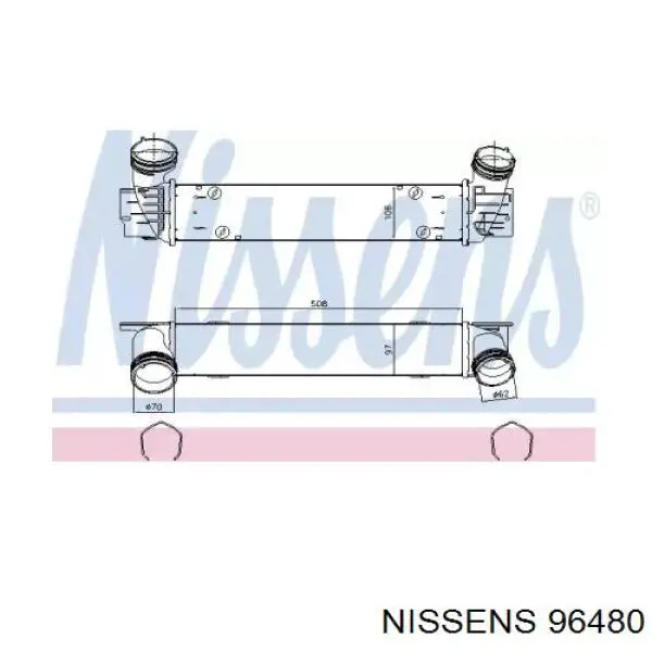 96480 Nissens интеркулер